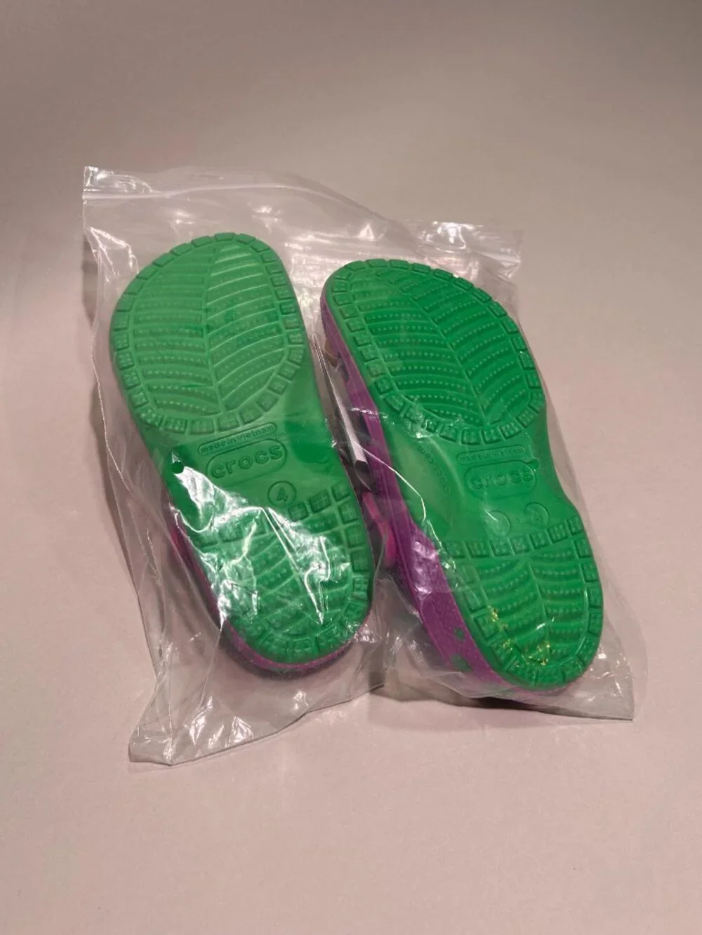Crocs x Barney Classic Clog in Purple & Green — size J4